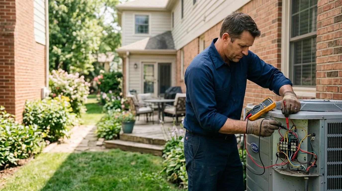 HVAC technician working near Victor, CA